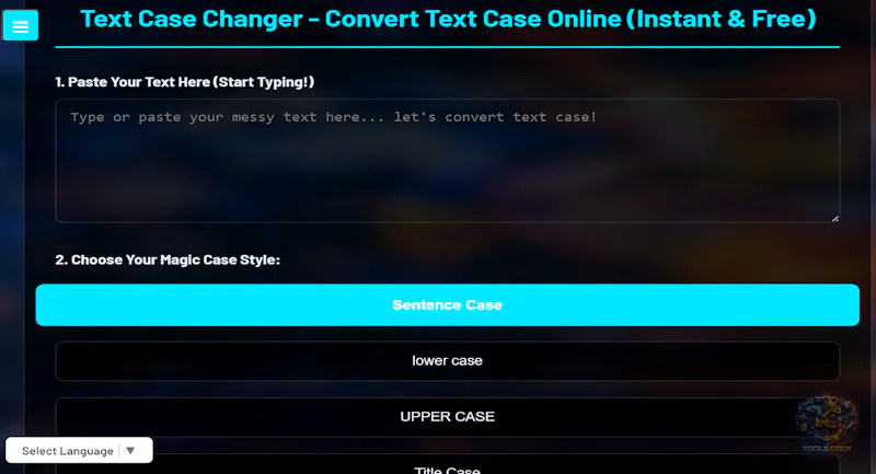 Pro Text Case Changer - ToolsCock screenshot 2