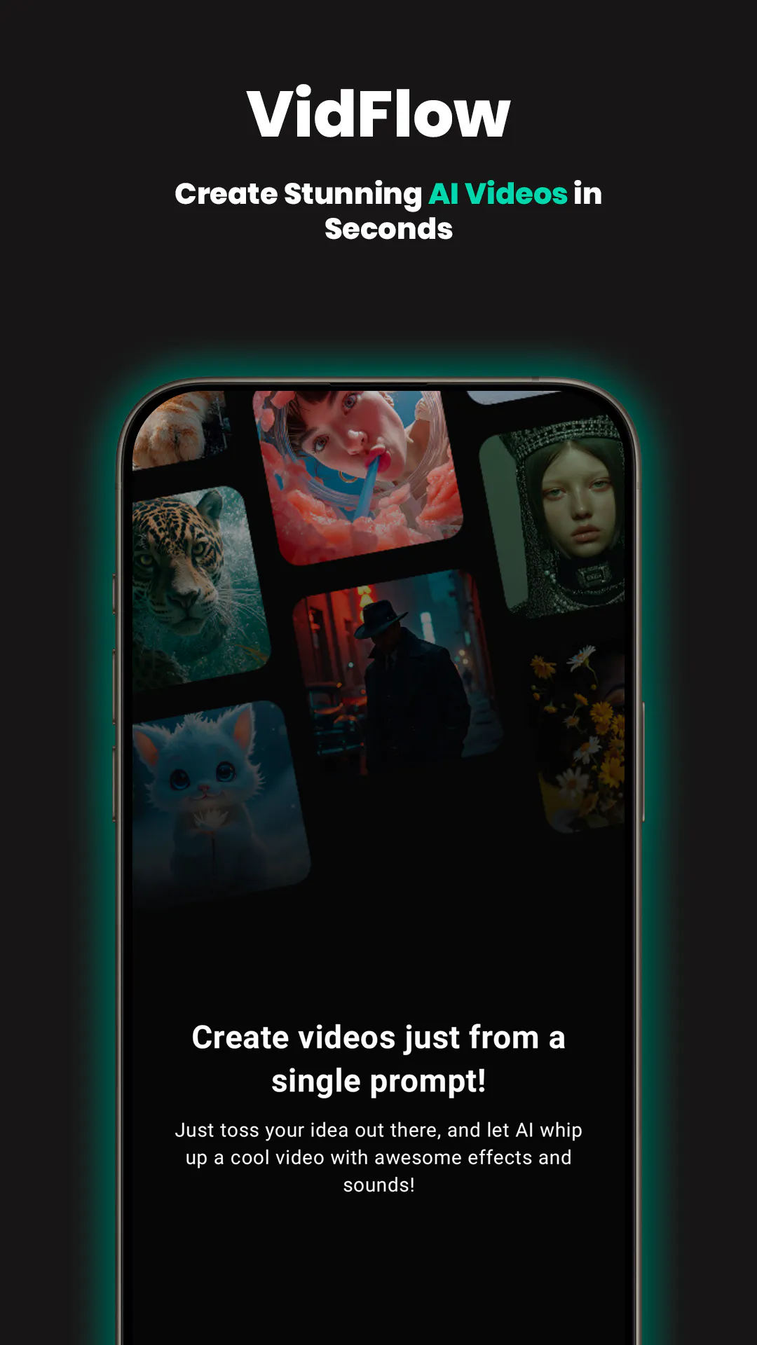 VidFlow - AI Video Generator 제품 배너