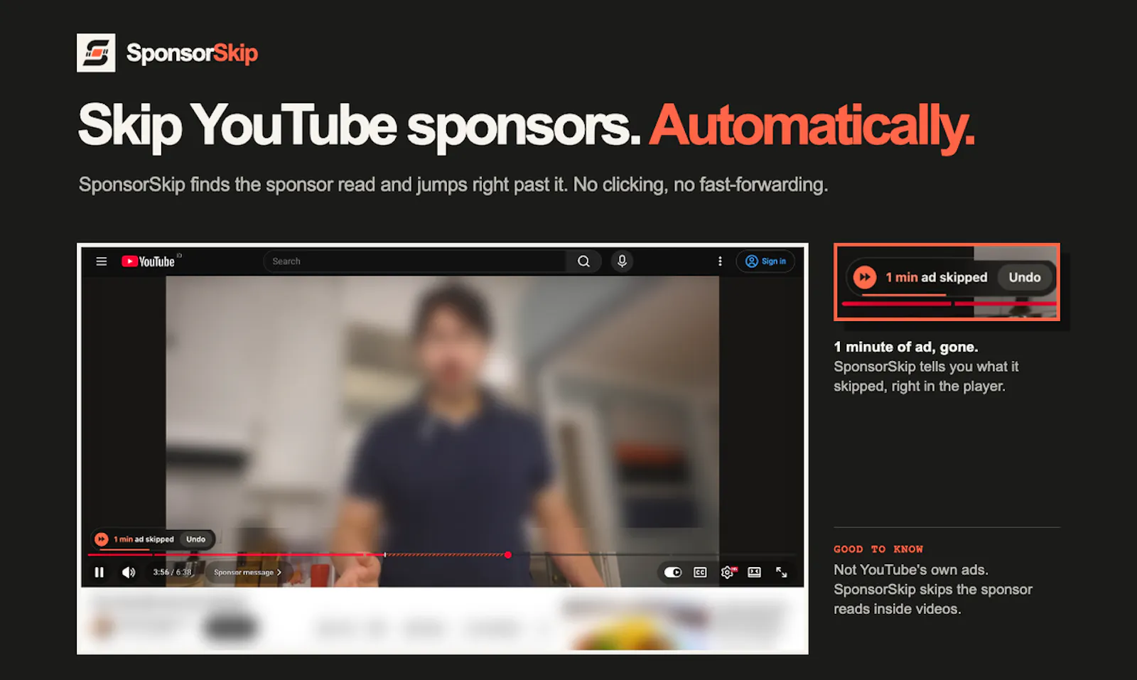 SponsorSkip screenshot 2