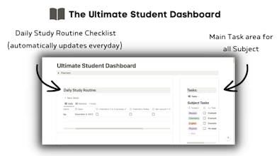 The Ultimate Student Dashboard | Notion gallery image