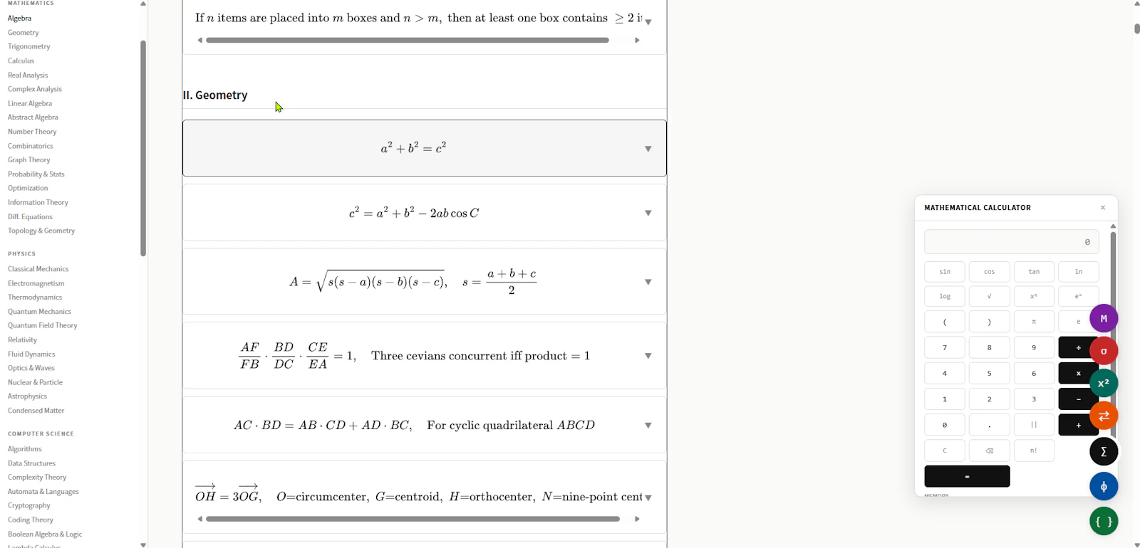  Mathematics  Physics  Computer Science screenshot 1