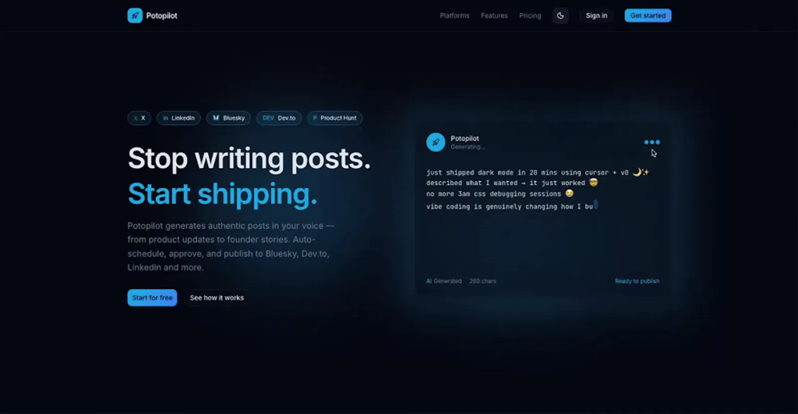 Potopilot screenshot 1 (video preview)