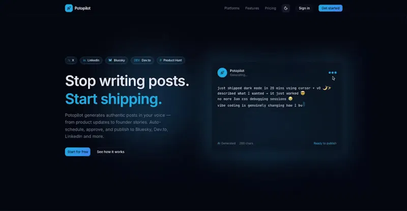 Potopilot screenshot 1 (video preview)