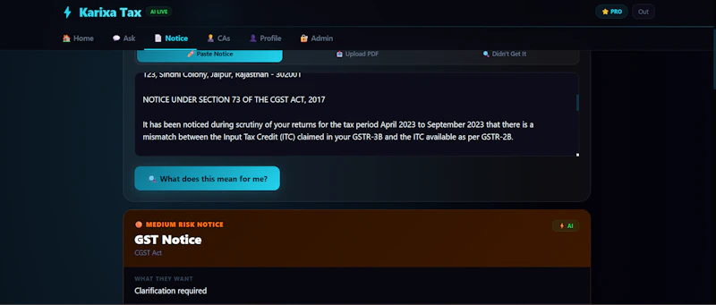 Karixa Tax screenshot 1
