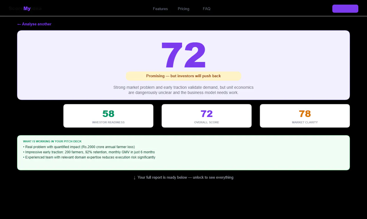 ScoreMyIdea 제품 배너