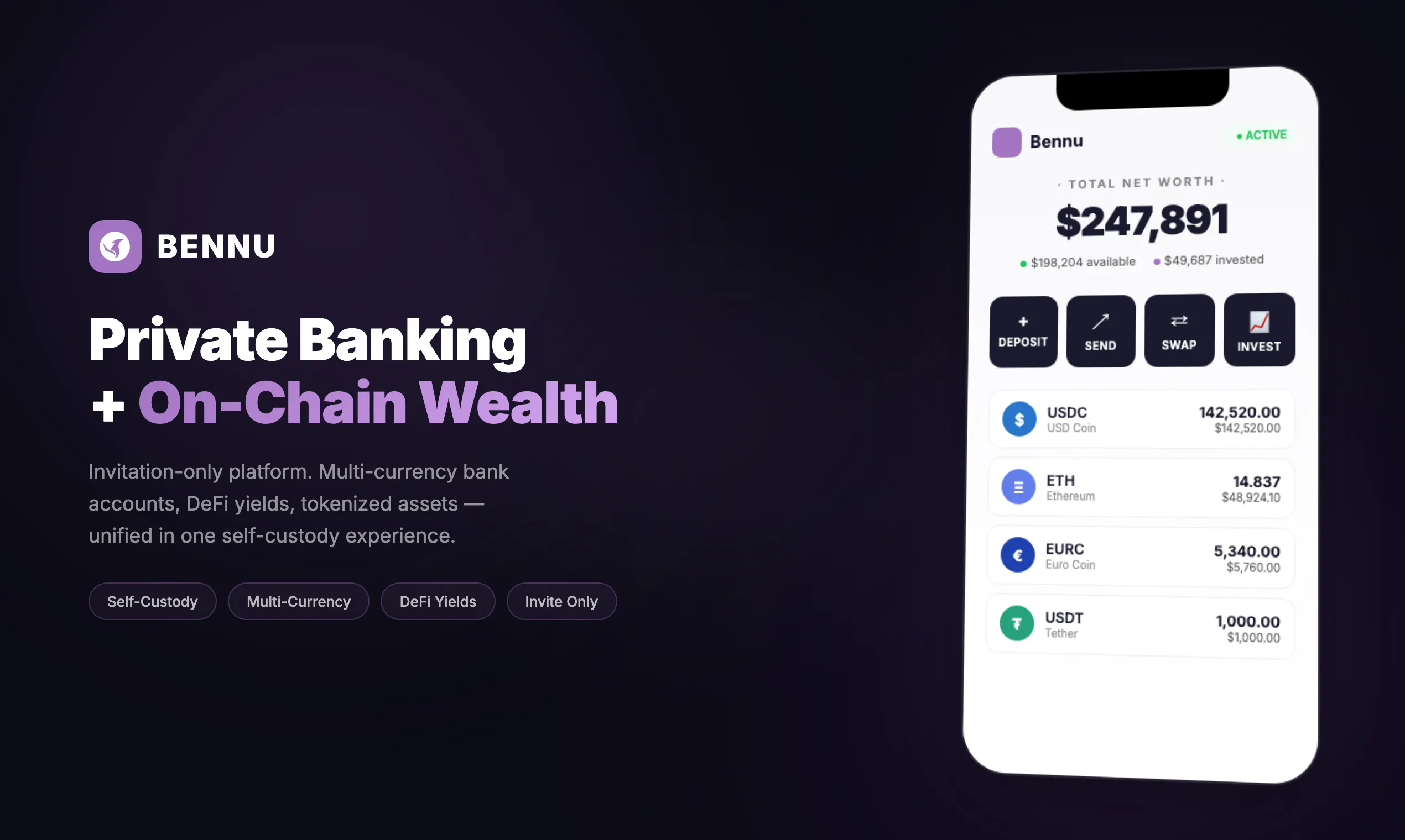 Bennu product banner