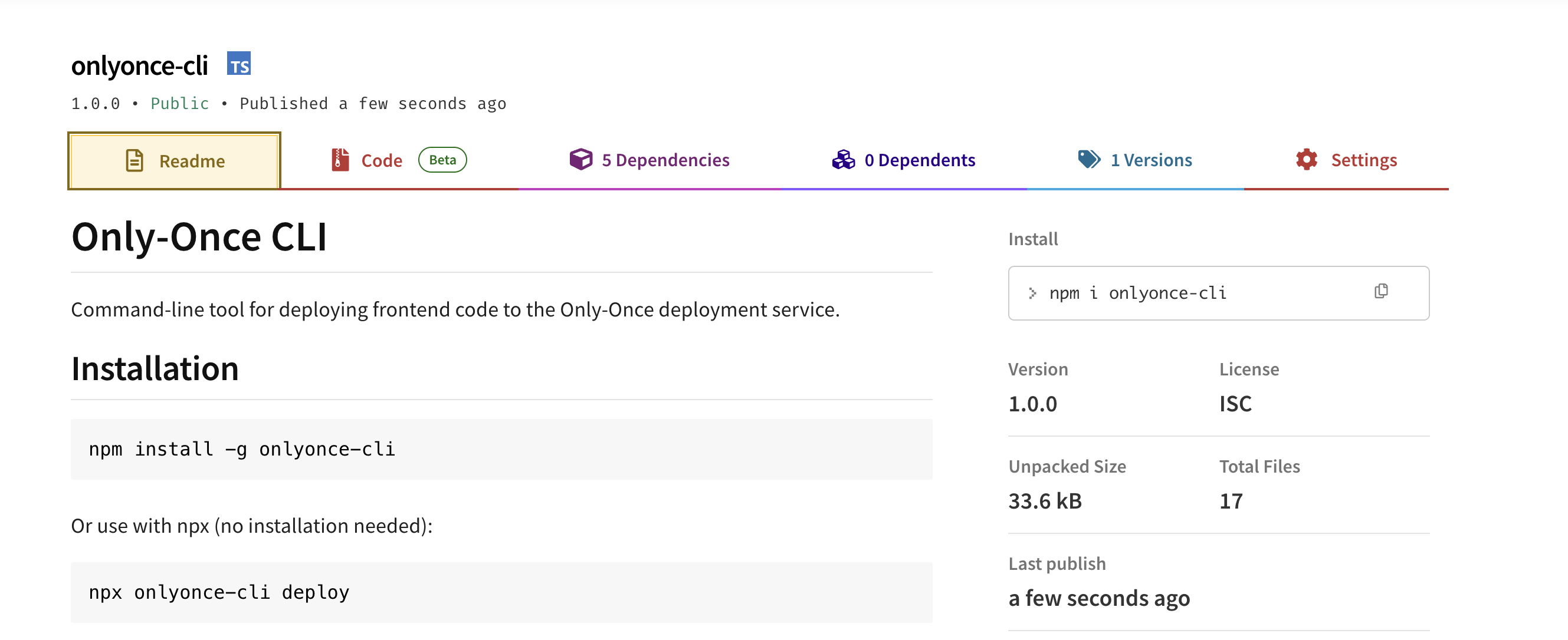 OnlyOnce - Screenshot 3 showing product features and functionality
