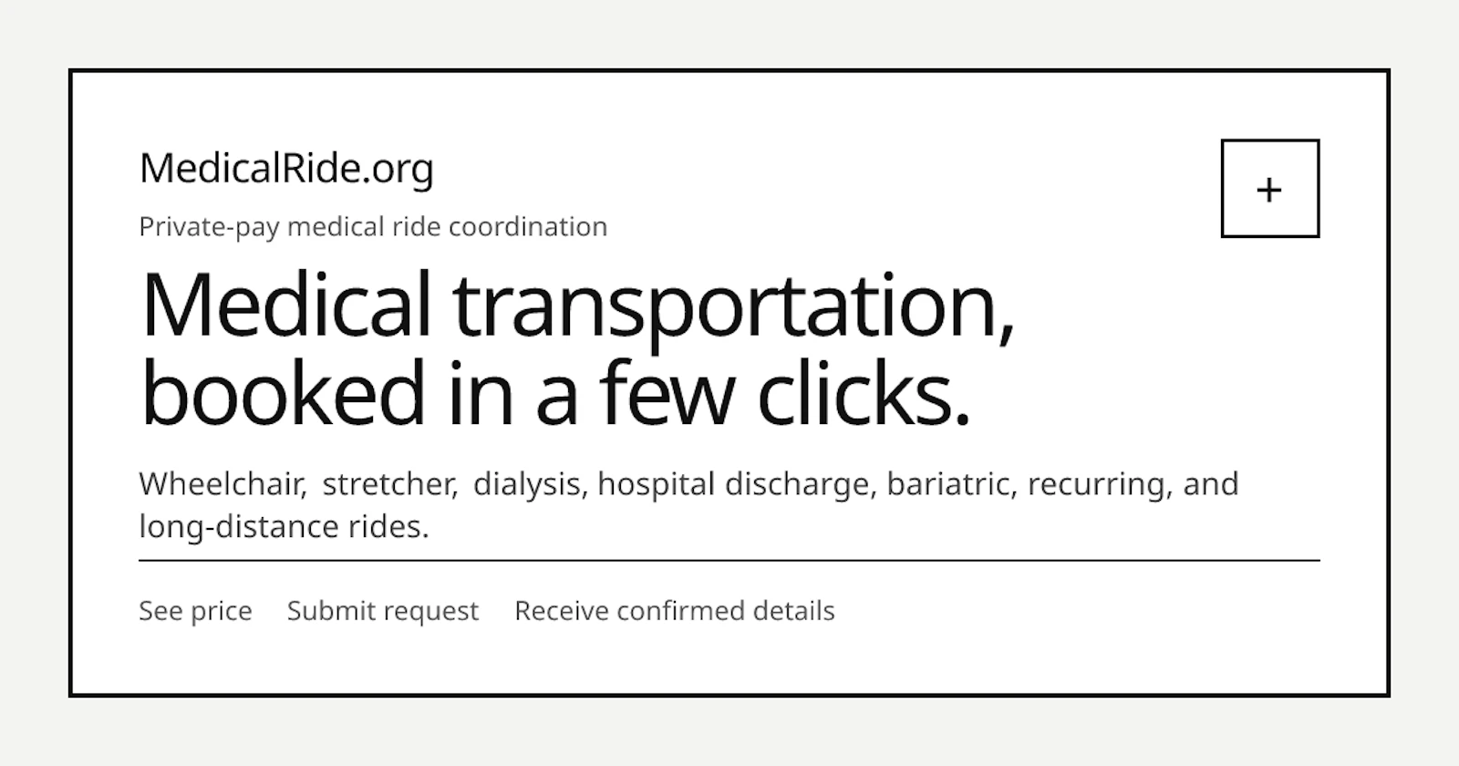MedicalRide.org screenshot 1