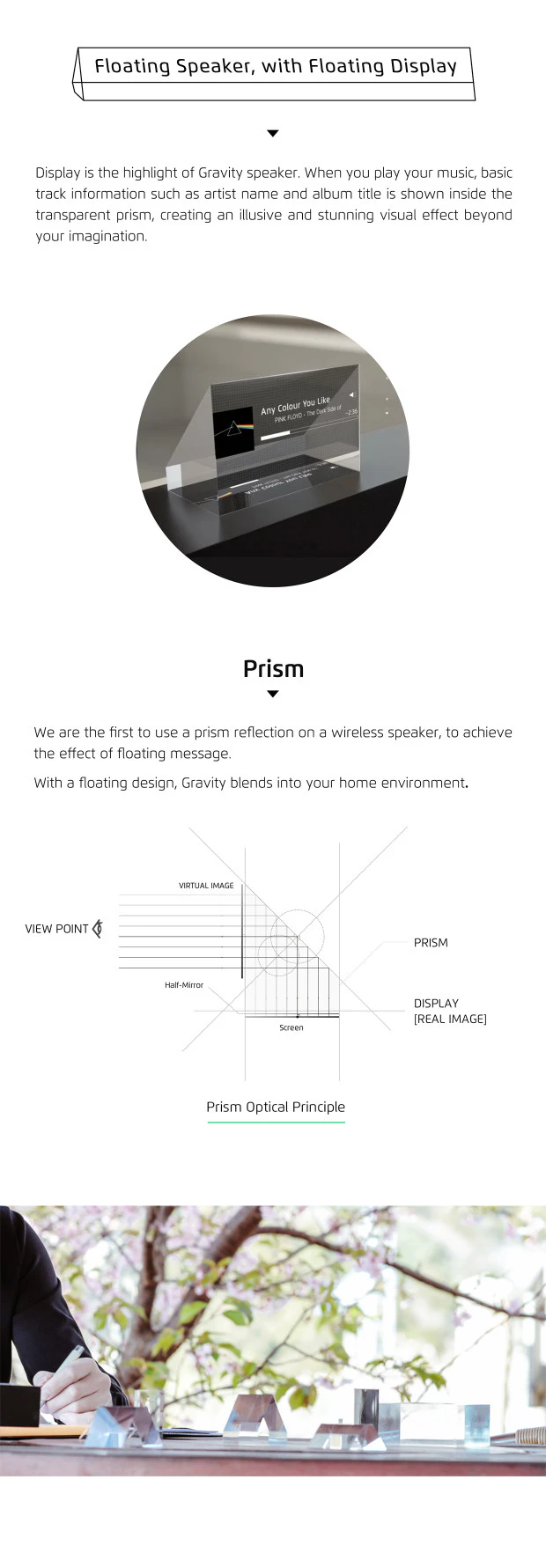 Gravity Floating speaker