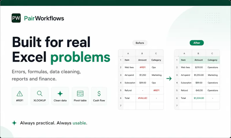 PairWorkflows screenshot 2