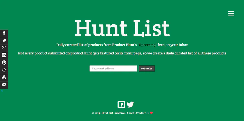 Hunt List Newsletter