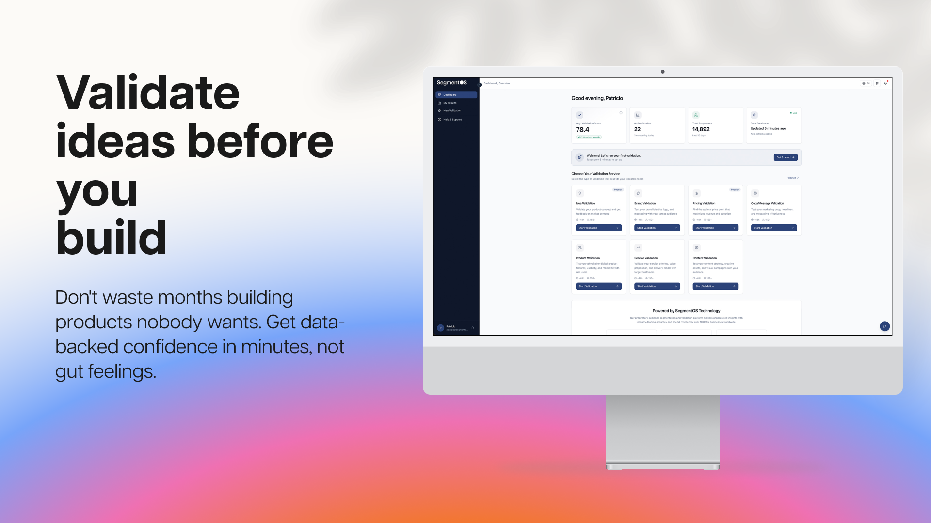 SegmentOS - Main product screenshot demonstrating key features and user interface