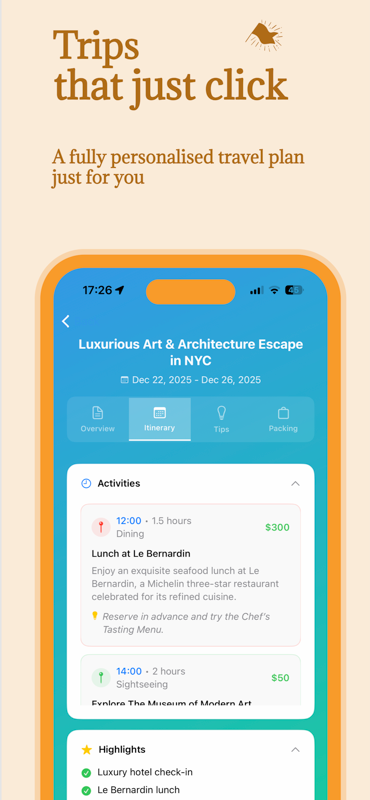 Odyssey: AI Travel Assistant - Screenshot 2 showing product features and functionality