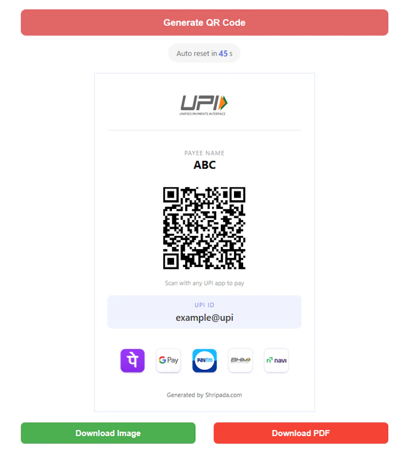 UPI QR Code & Card Generator screenshot 6
