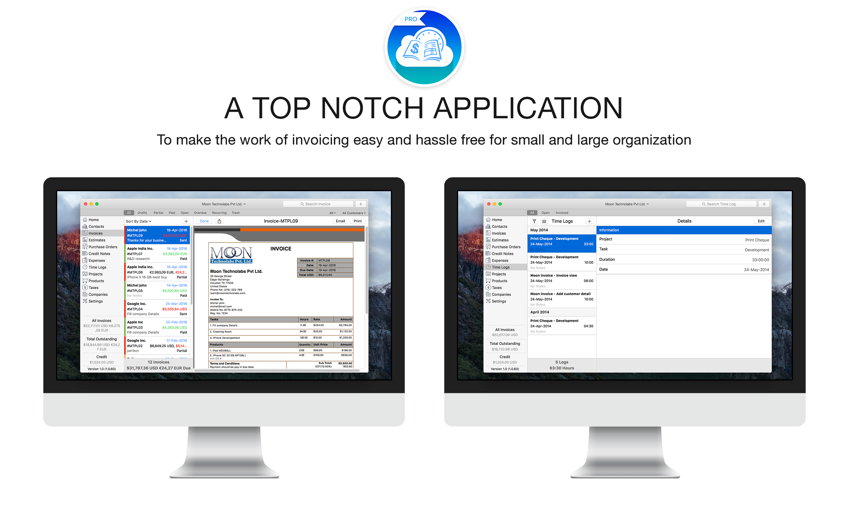 Moon Invoice Pro -  Invoice & Estimate App gallery image