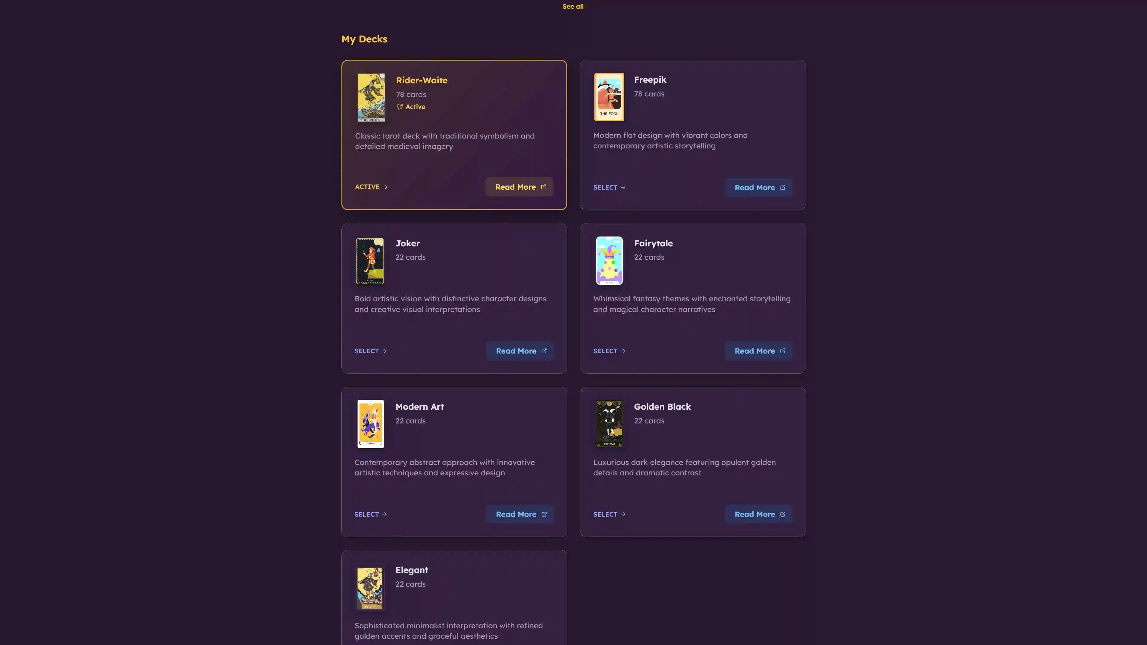 Diepe Tarot - De beste tarot-app met 3D-animaties, AI en 0-tracking! media 19