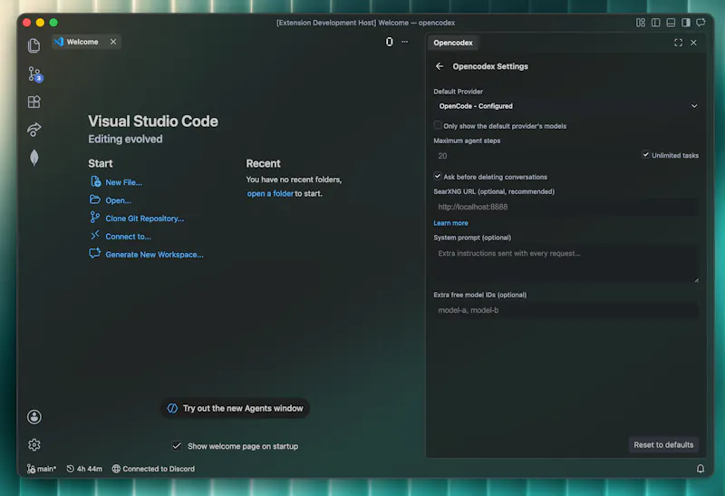 Opencodex screenshot 5