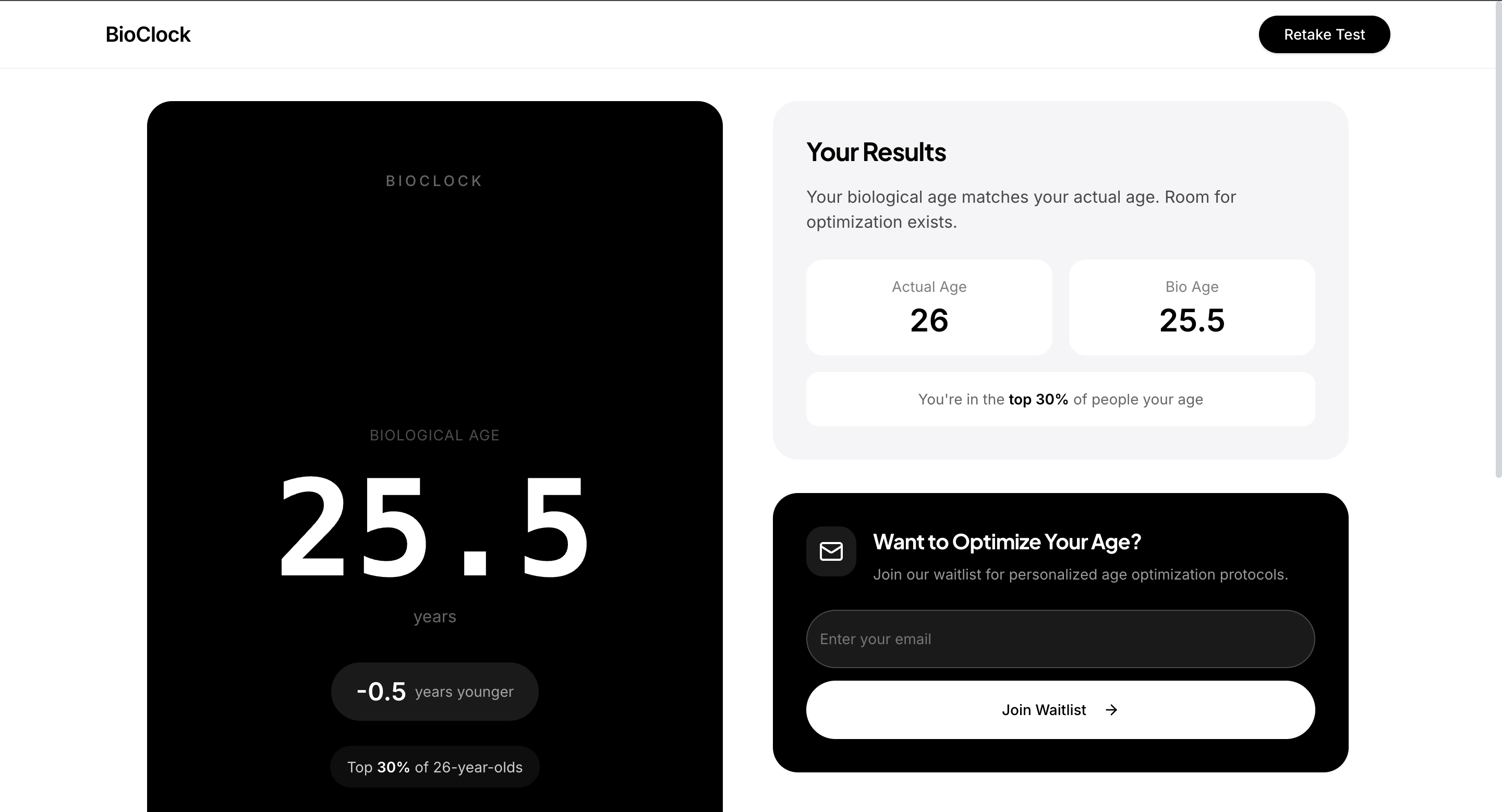 BioClock - Screenshot 3 showing product features and functionality
