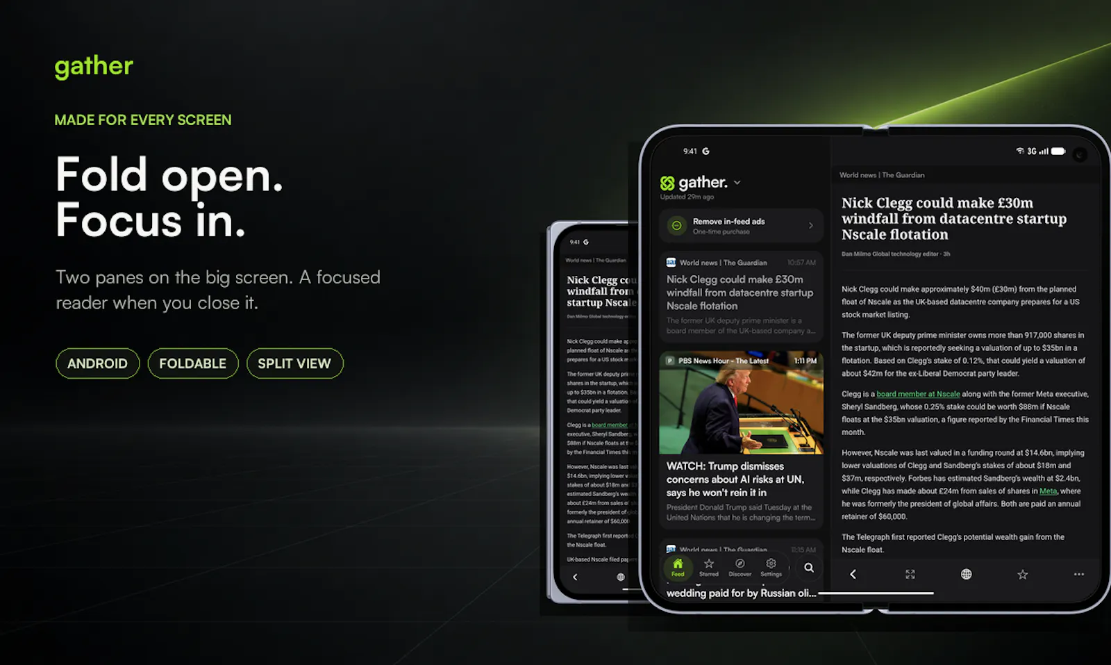 gather: RSS News Reader screenshot 1