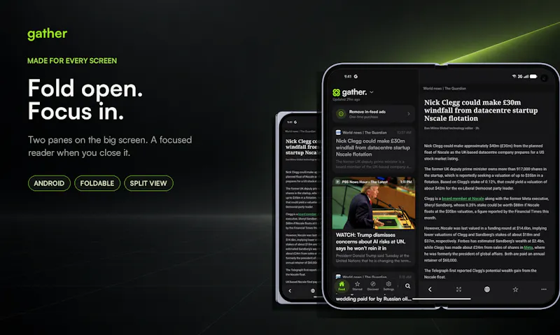 gather: RSS News Reader screenshot 1
