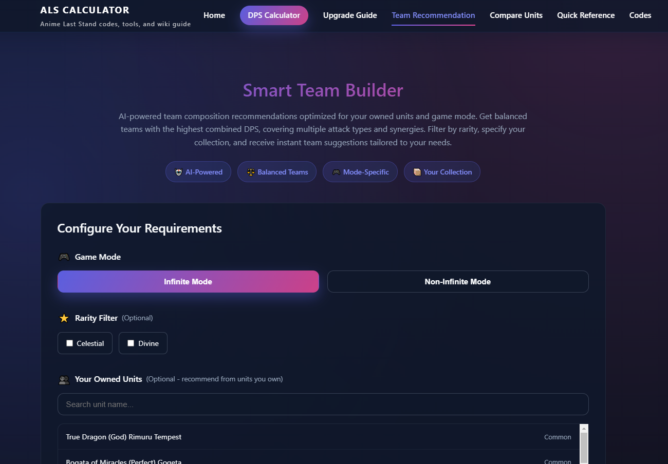 Anime Last Stand Calculator - Screenshot 4 preview