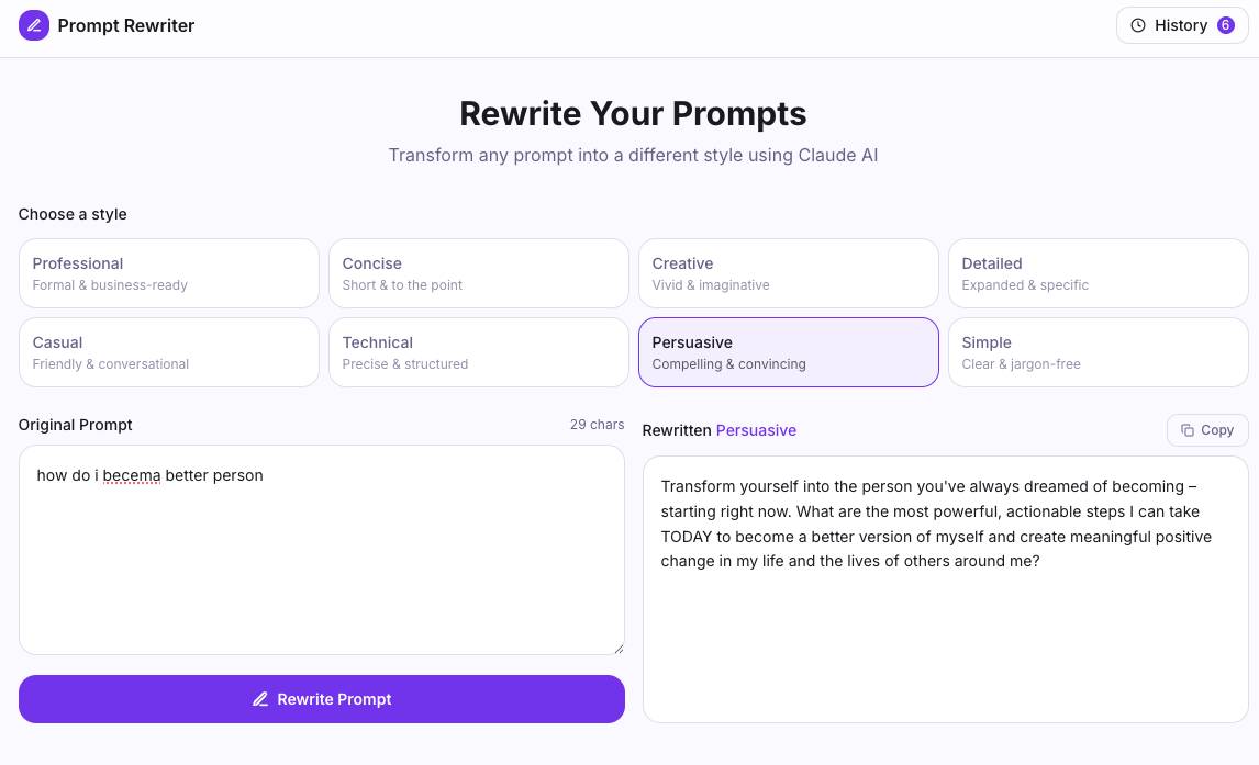 Prompt Rewriter gallery image