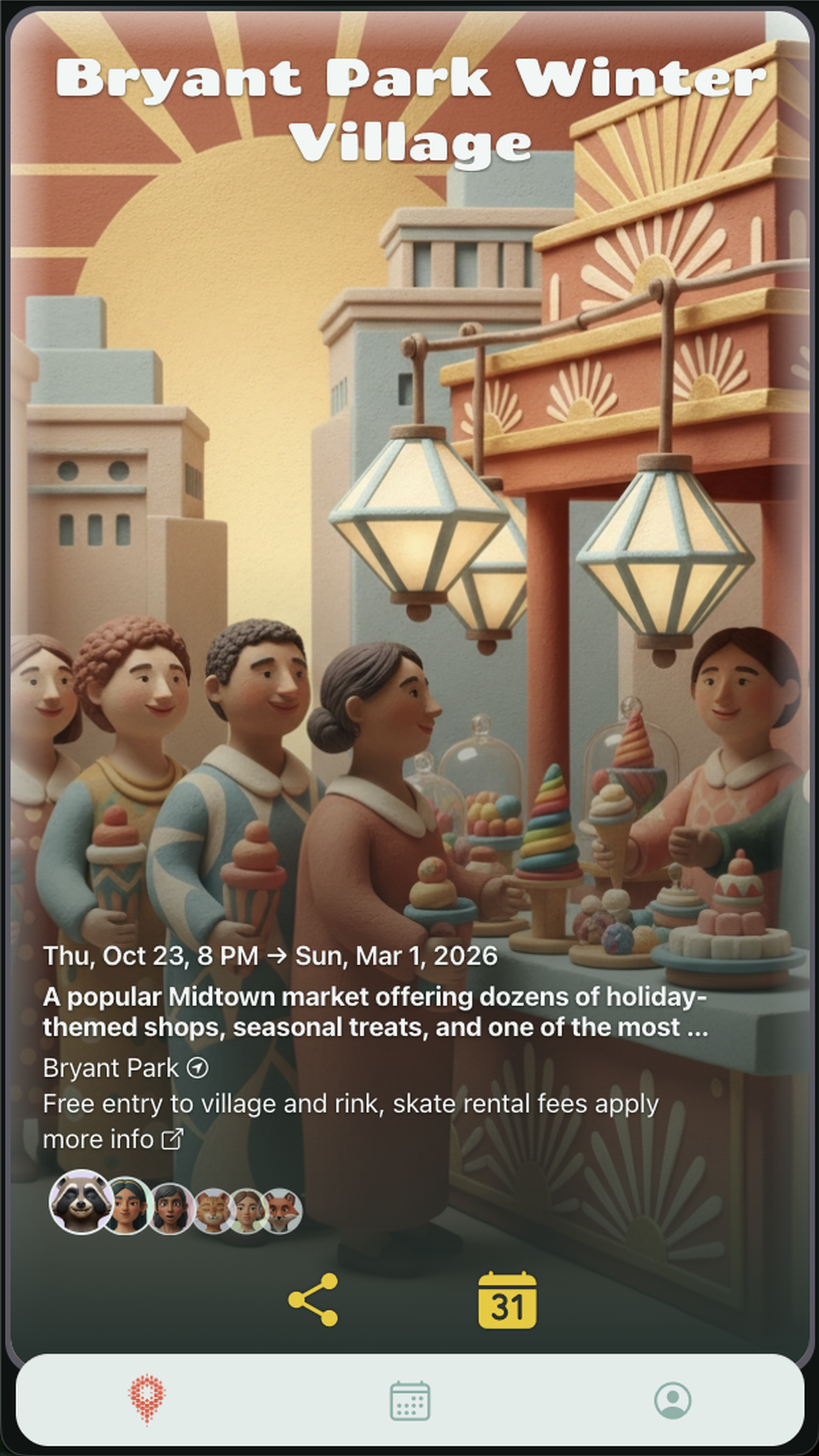 murmurs - Main screenshot showing features and interface