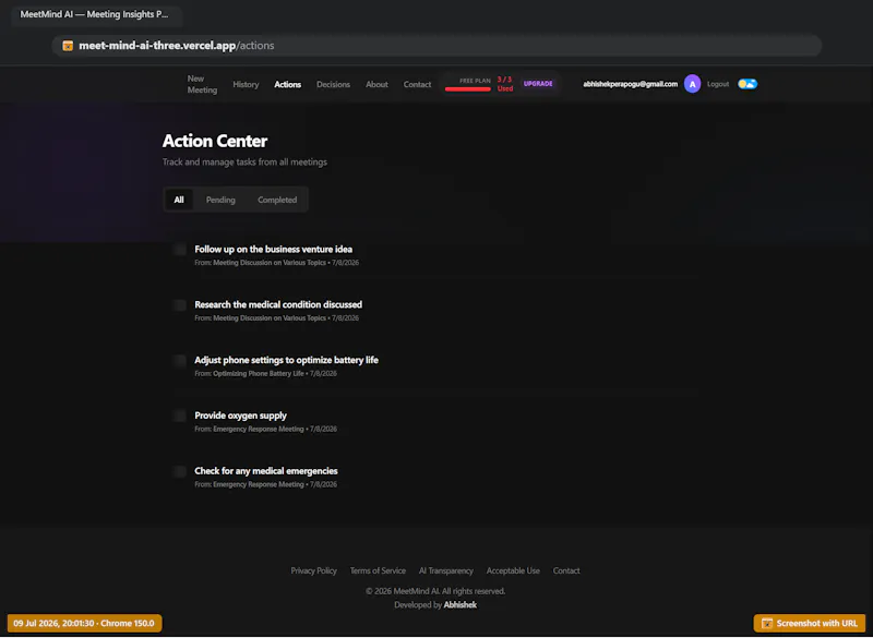 MeetMind AI screenshot 2