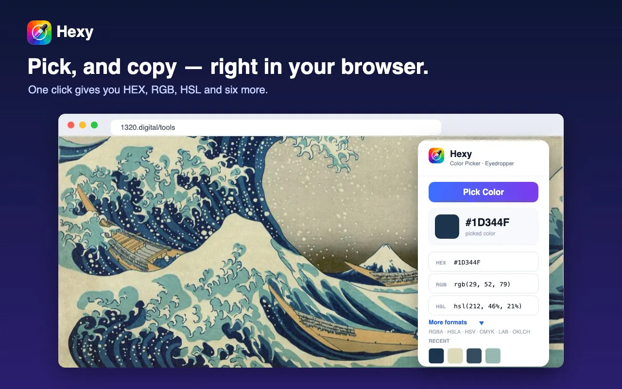 Hexy - Website Color Picker & Eyedropper gallery image