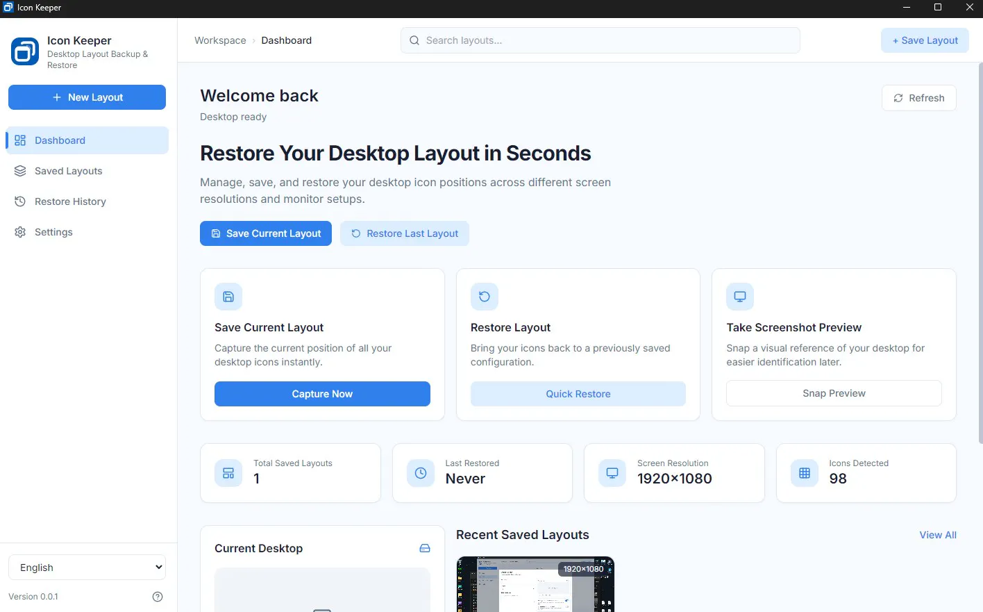 Icon Keeper Desktop Layout Restore gallery image