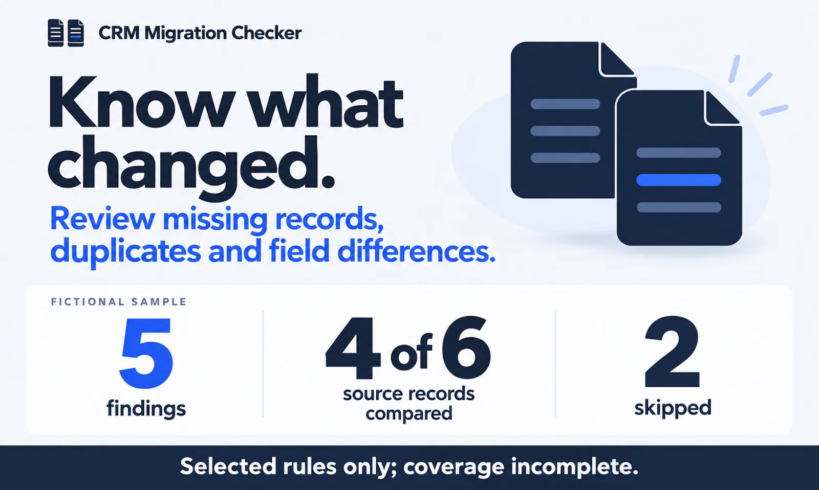 CRM Migration Checker screenshot 1