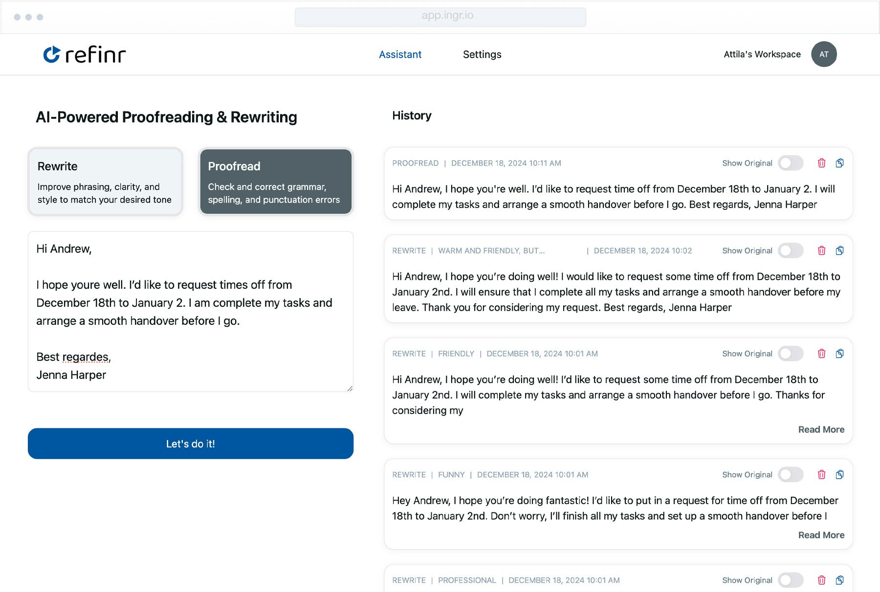 refinr.ai - Schrijfassistent gebouwd om u te helpen schitteren media 2