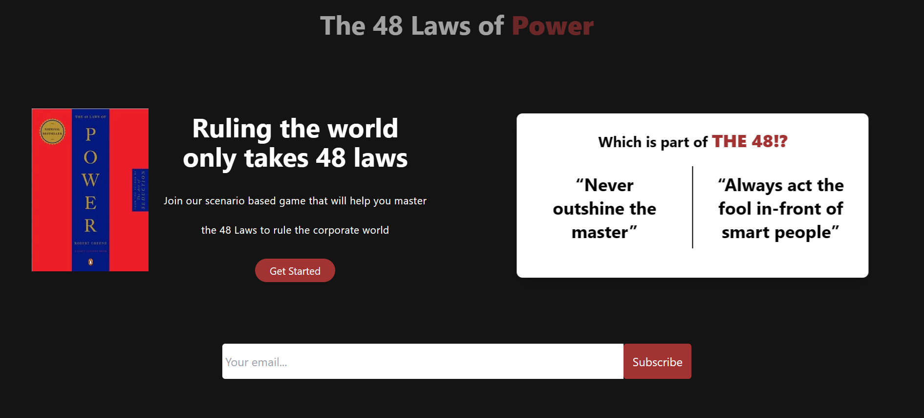 48 Laws – Become a Master Strategist