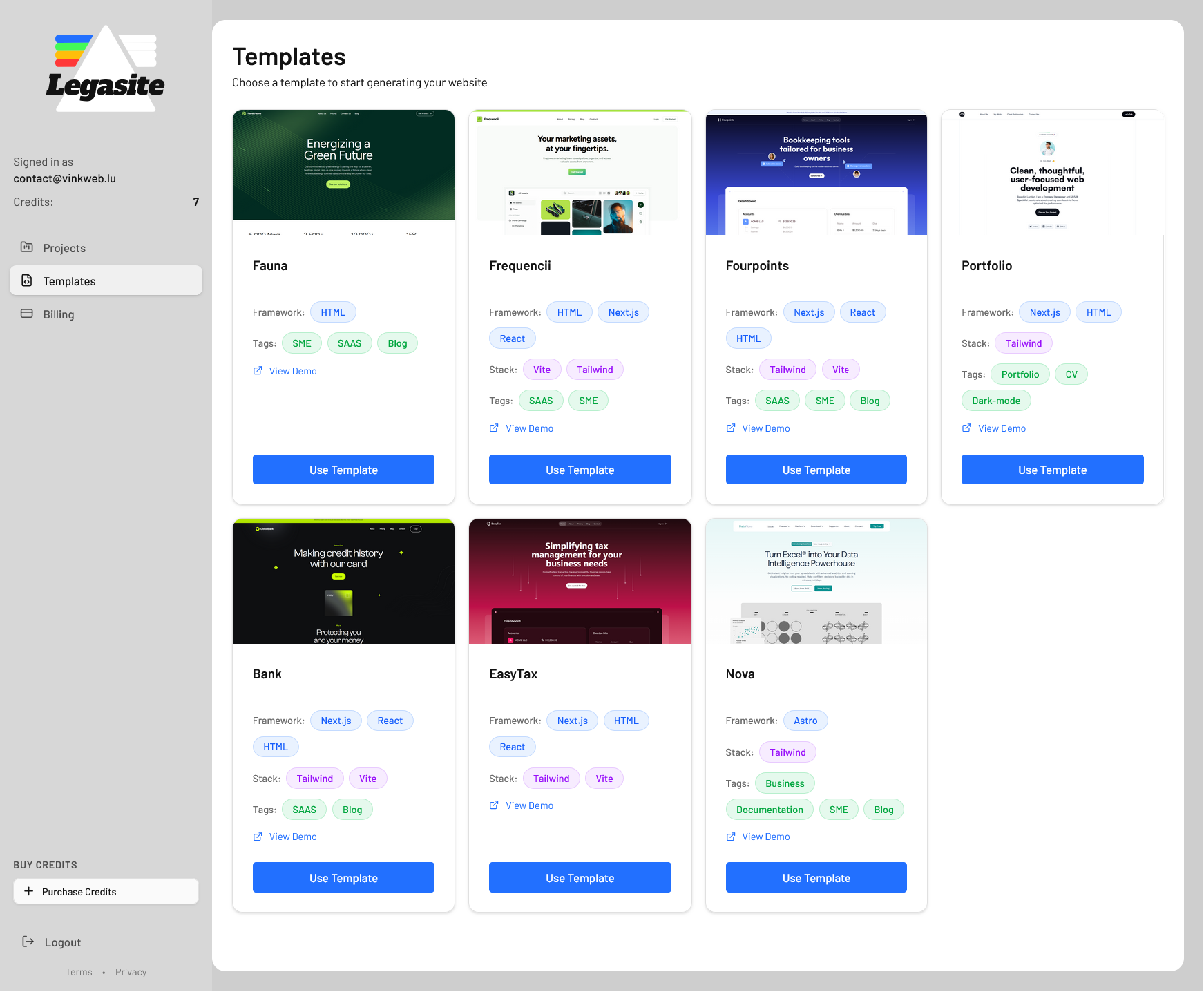 Legasite - Screenshot 3 showing product features and functionality