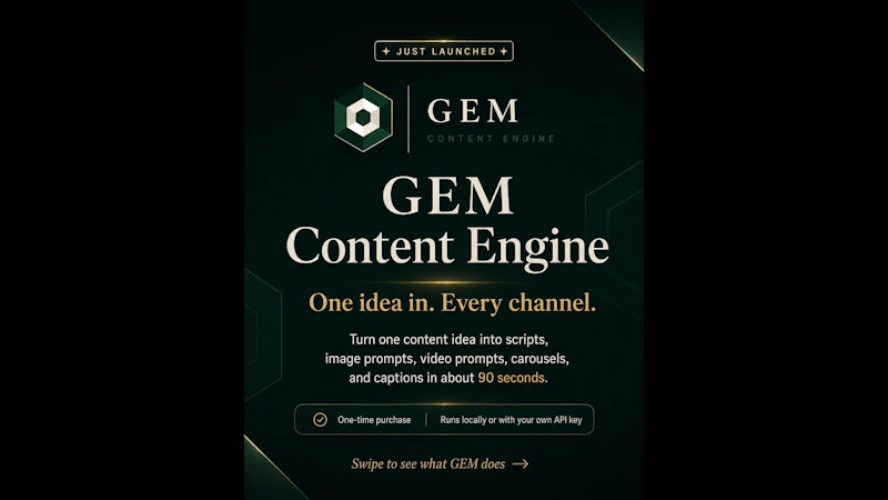 GEM Content Engine screenshot 1 (video preview)