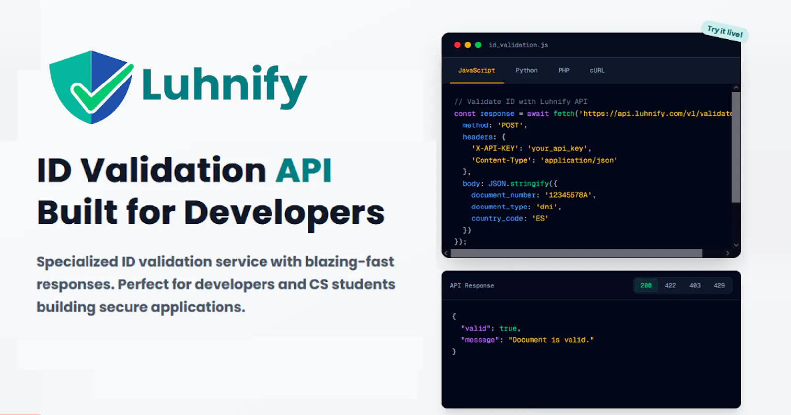 Luhnify screenshot 1