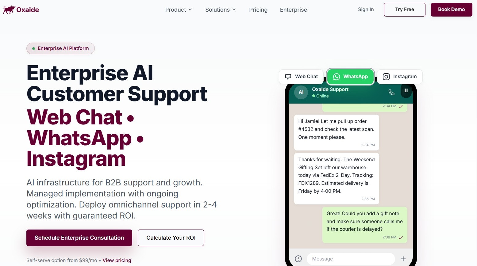 Oxaide - Main screenshot showing features and interface
