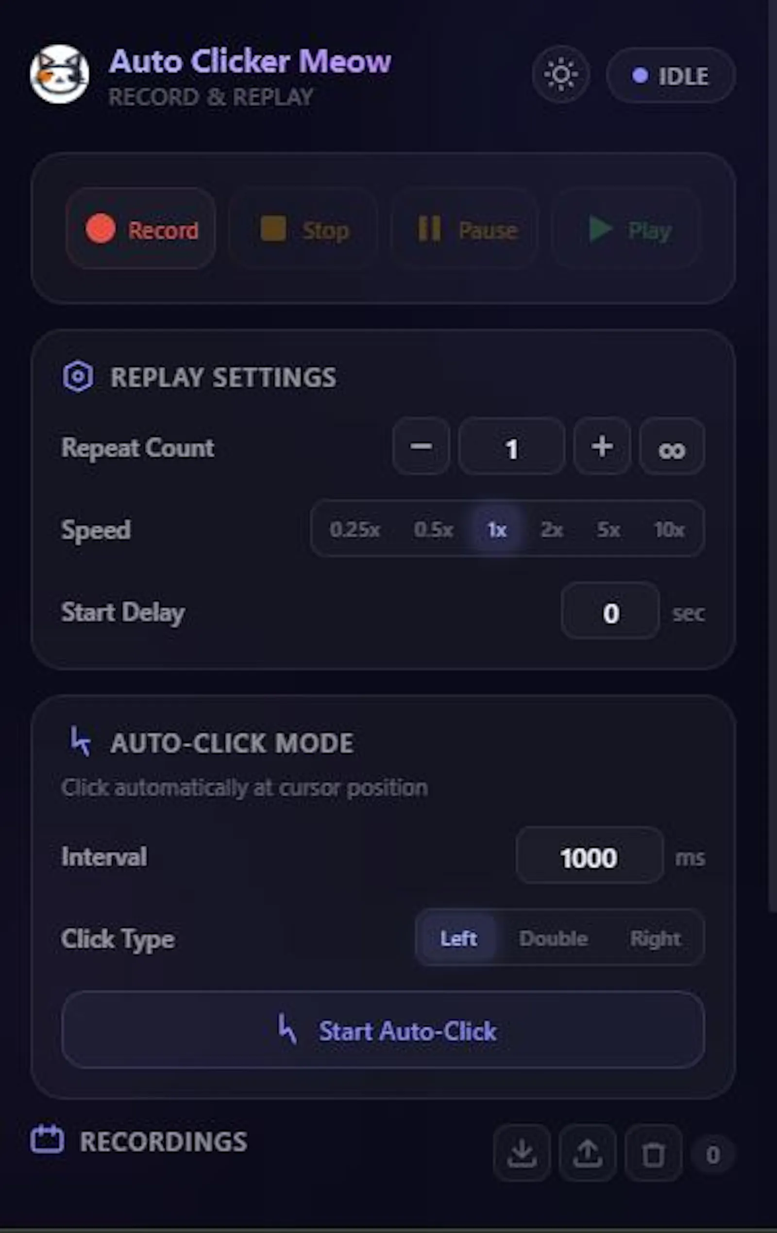 Auto Clicker Meow screenshot 1