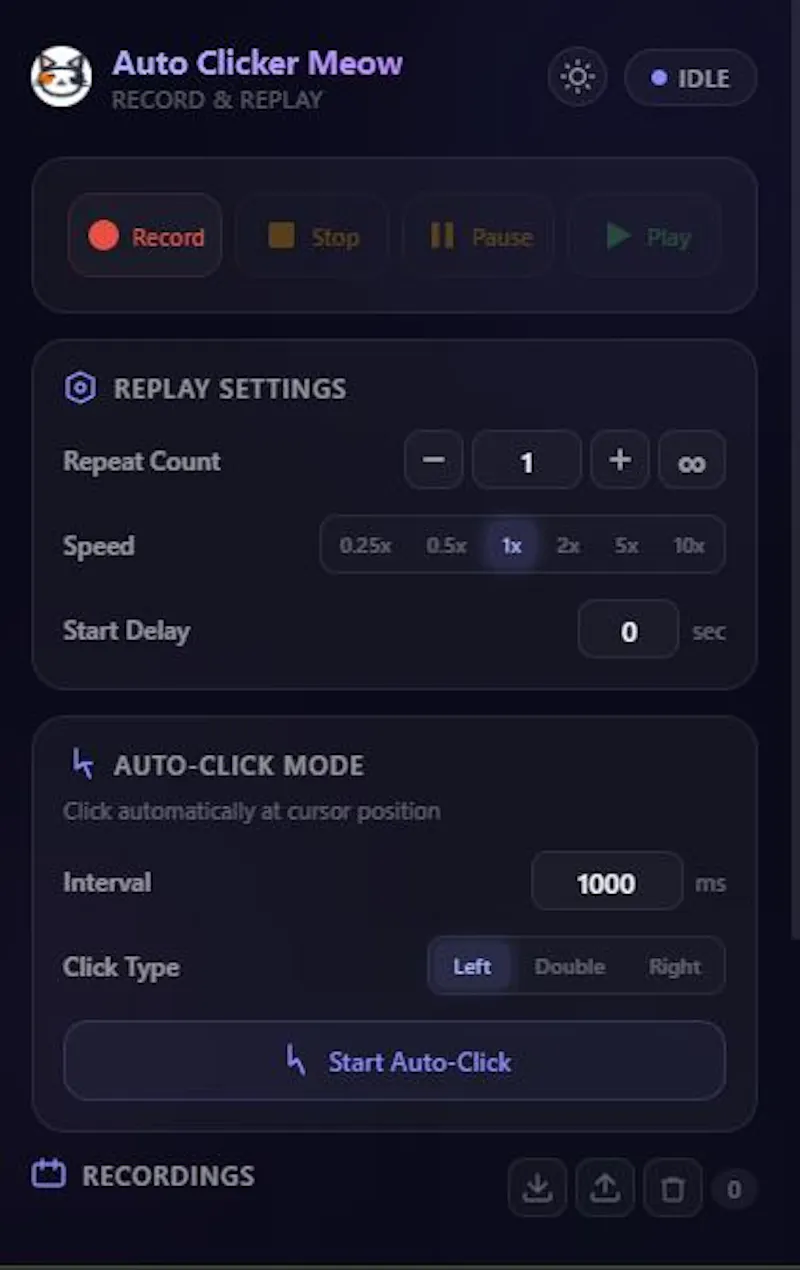 Auto Clicker Meow screenshot 1