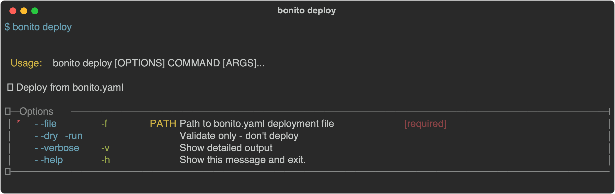 Bonito CLI gallery image