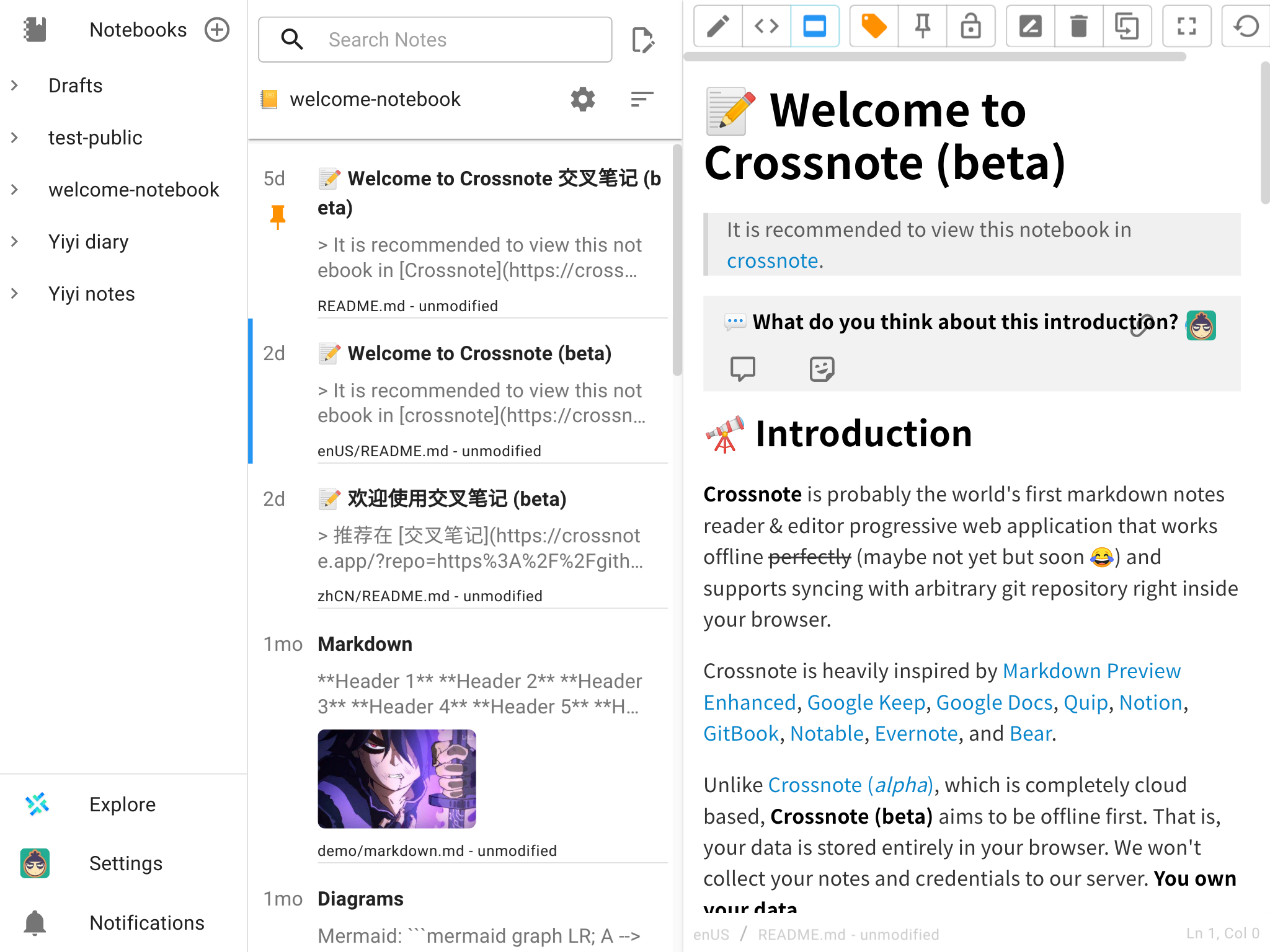Crossnote gallery image