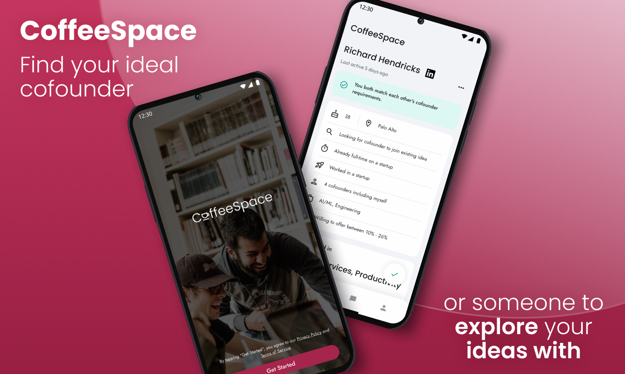startuptile CoffeeSpace-Swipe to meet others exploring ideas and find your cofounder