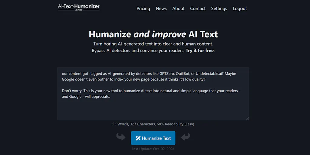 AI Text Humanizer - Bypasses AI Detection Systems