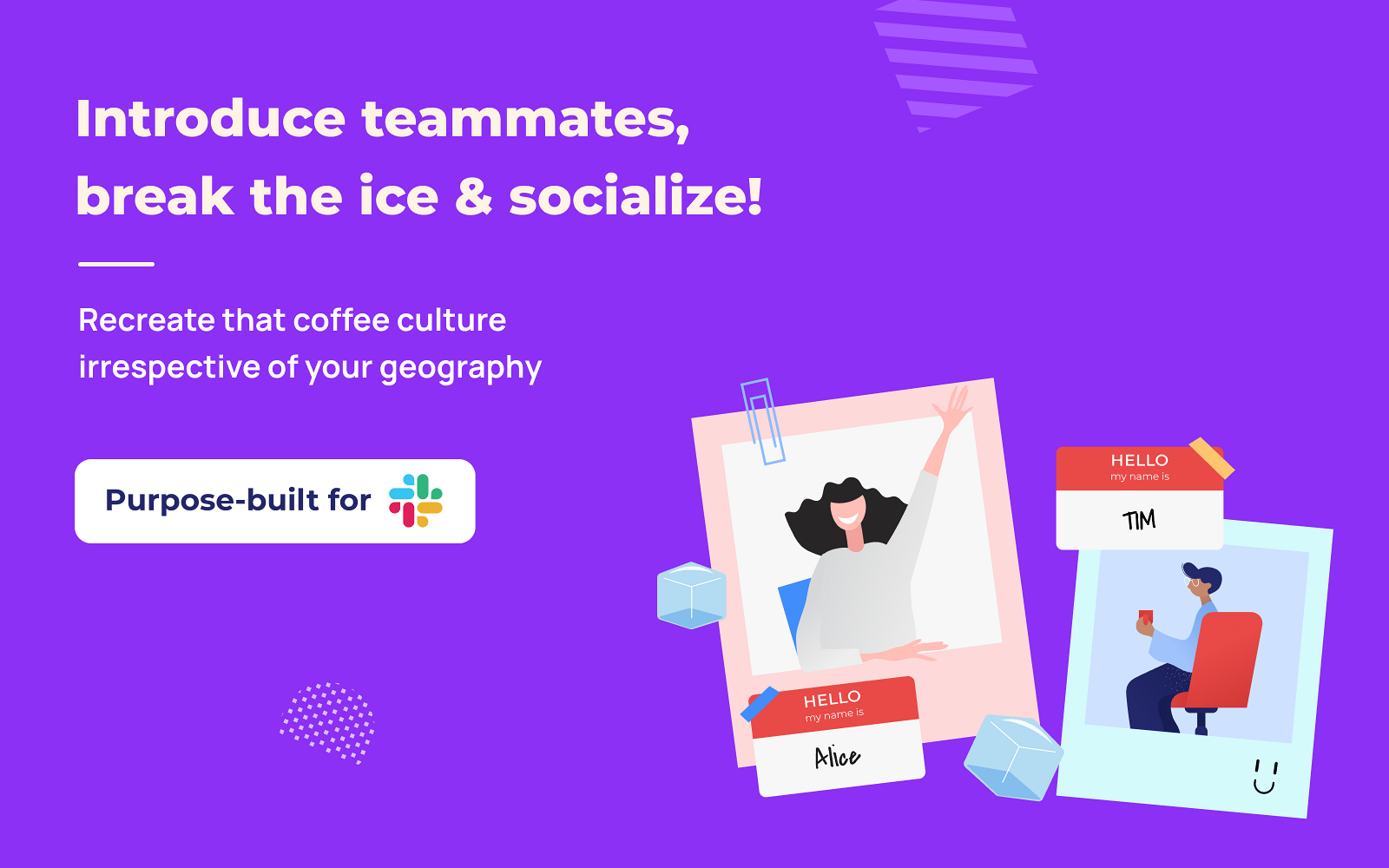 Virtulcoffee - टीम के साथियों का परिचय दें, बर्फ तोड़ें, और सुस्त के अंदर सामाजिककरण करें मीडिया 1