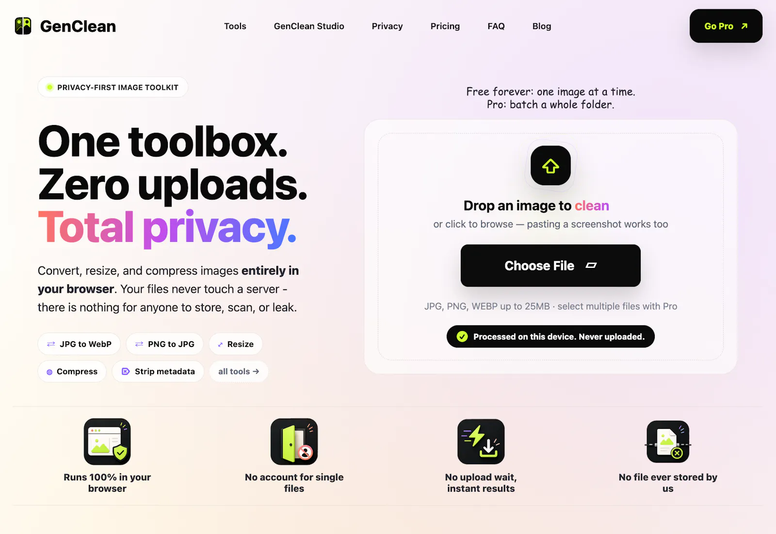 GenClean.site screenshot 1