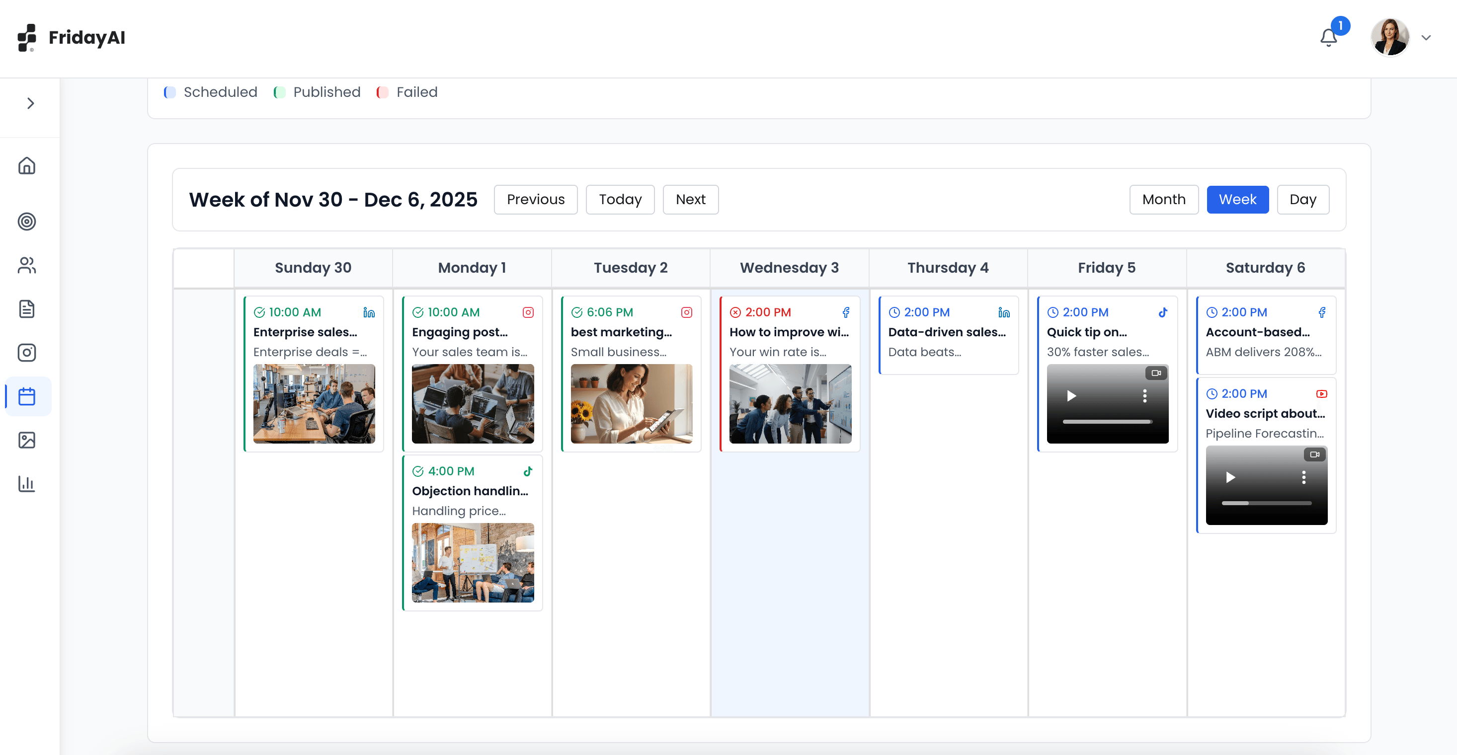 FridayAI by Forcivate - Main product screenshot demonstrating key features and user interface