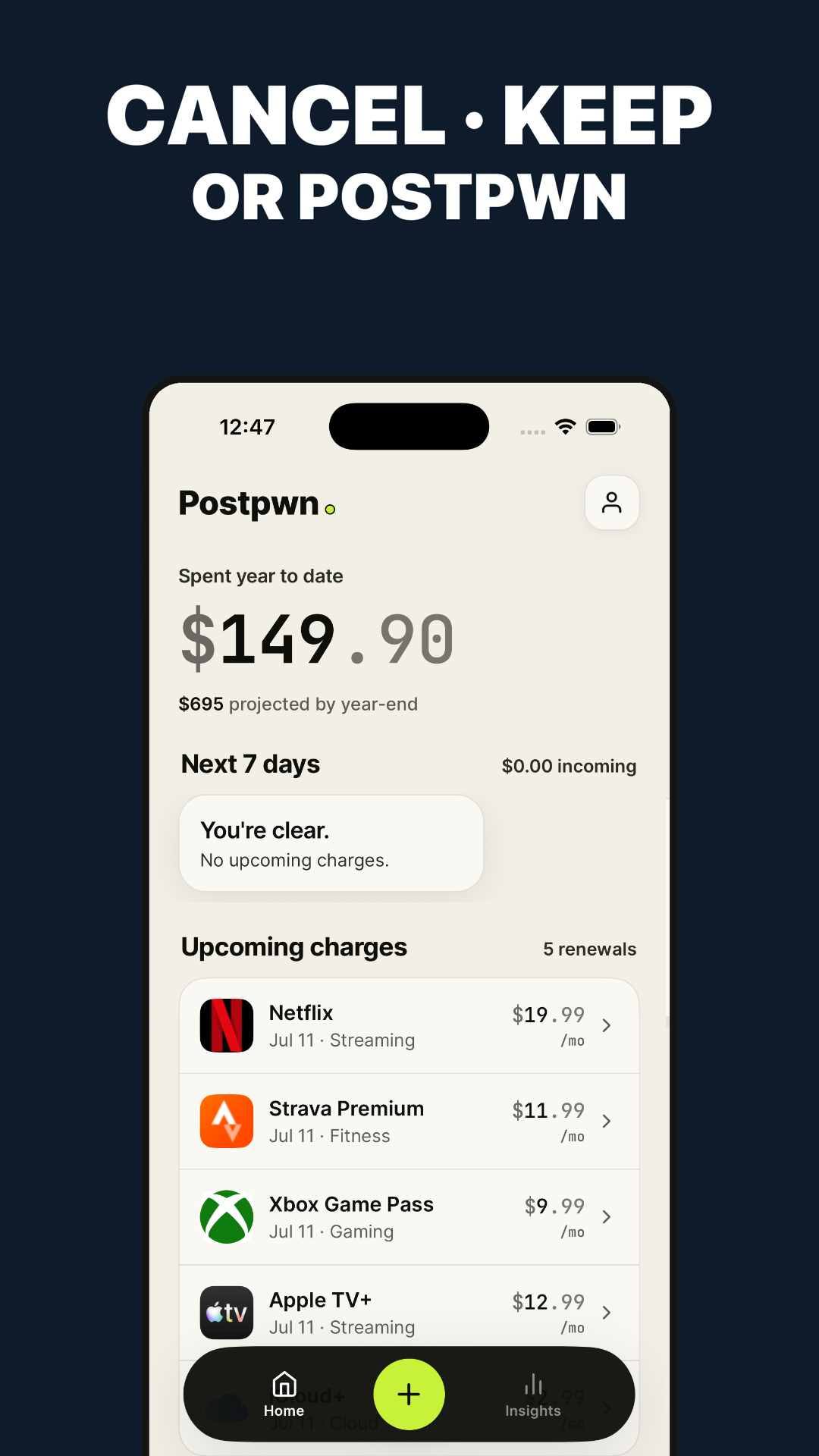 Postpwn: Subscription Tracker gallery image