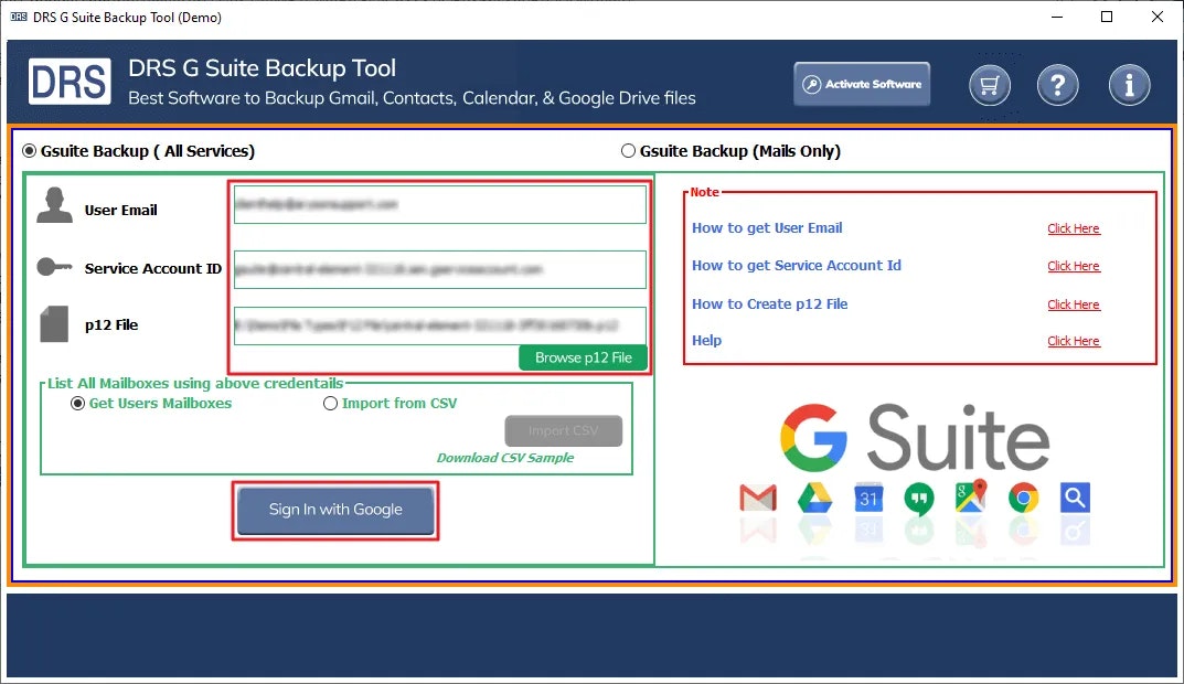 Média Outil de sauvegarde DRS G Suite 3