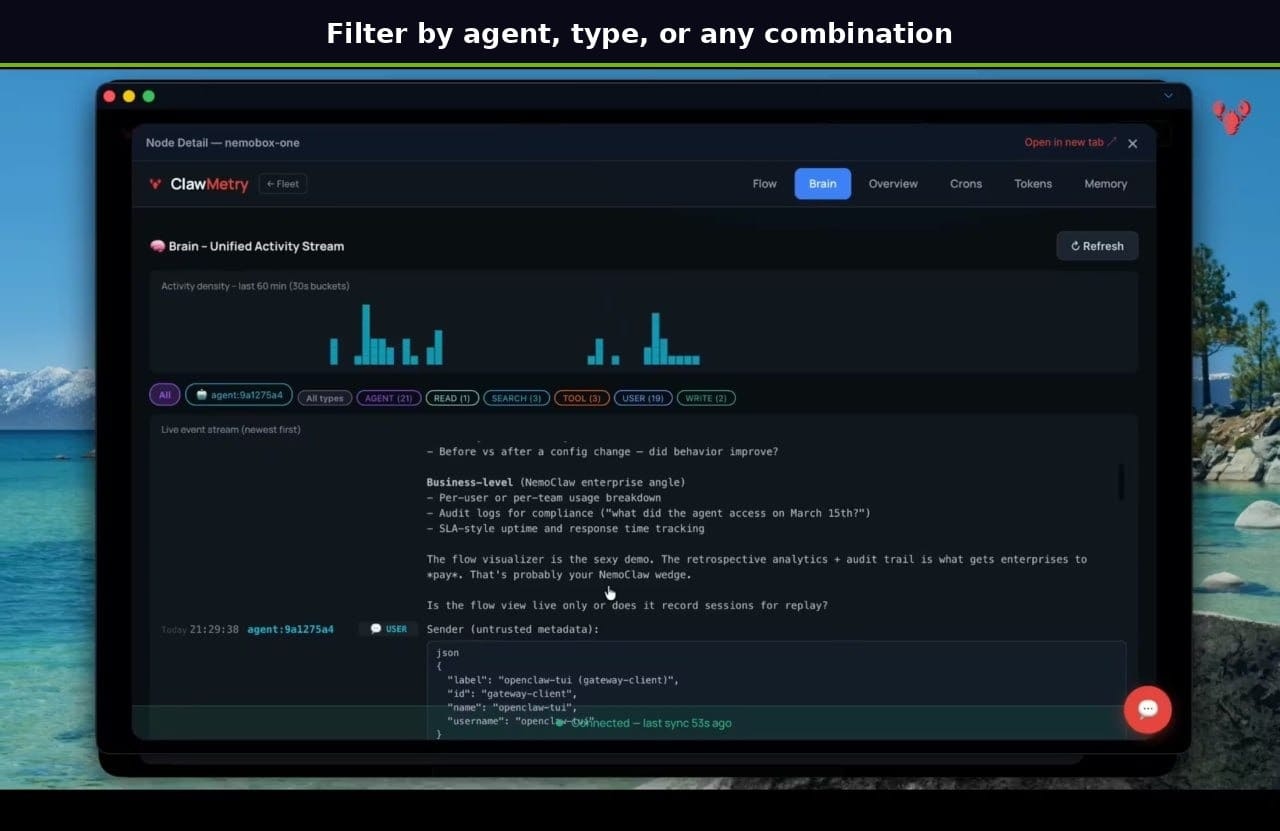 ClawMetry for NVIDIA NemoClaw gallery image