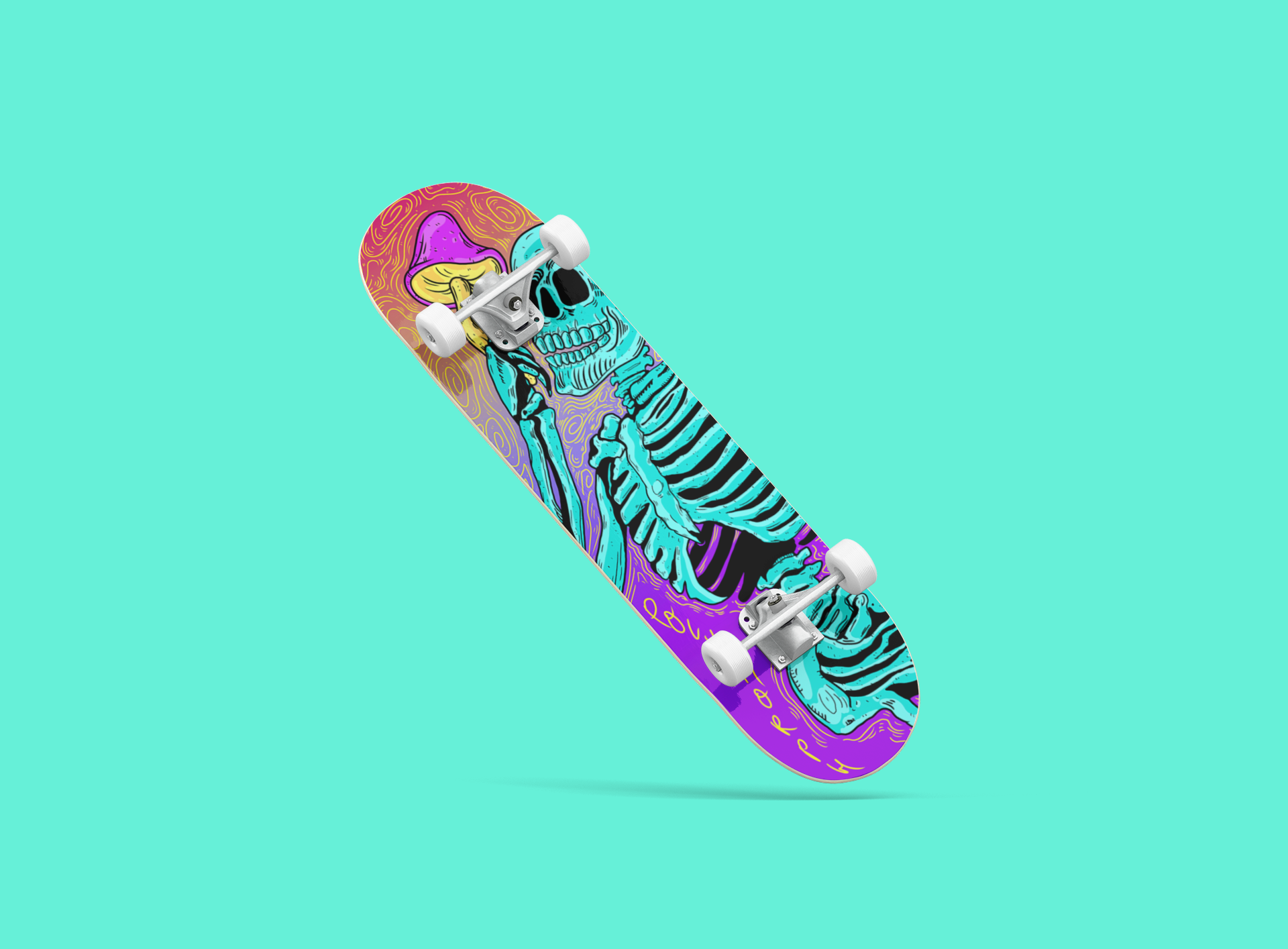 Polymorph Psychedelic Skeleton SkateDeck gallery image